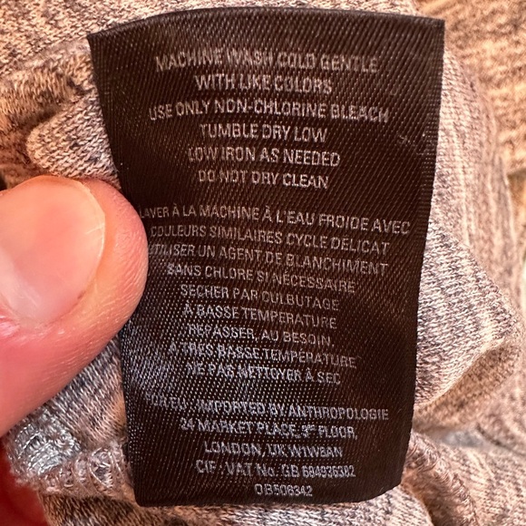 Anthropologie Maeve Riley Wrap Dress Gray With Teal Accents Size Medium - Picture 8 of 10